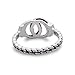 Handcuff Ring with Chain Band in 925 Sterling Silver by Silver Phantom Jewelry