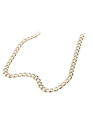 30" Curb / Cuban Italian Chain Two-Toned 14K Gold over .925 Sterling Silver / 5 mm