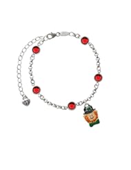 Jewelry: Small Leprechaun with Bow Tie - Red Crystal Fiona Bracelet - Delight & Co.