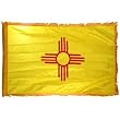 New Mexico 3x5ft Nylon Flag with Indoor Pole Hem and Fringe