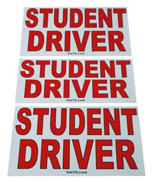 Magnetic Student Driver Signs, 3-pack