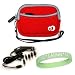 Garmin Nuvi GPS Models Size 4.3 Red Carrying Sleeve - Case for All Garmin Models + GPS Car Charger + Live*Laugh*Love Wristband!!!