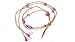 handcandy HF002FS THE MELODY LadyBuds Stereo Headphone Necklace, Gold/Fuchsia