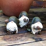 from Gardens2You Set Of Three Woodland Acorn Garden Gnomes In Resin