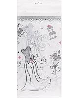 Wedding Style Plastic Tablecloth, 84" x 54"