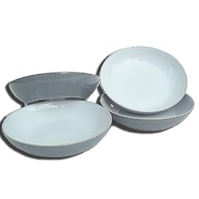 Denby Jet Grey Individual Pasta Bowls, Set of 4 by Denby