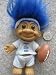 Russ Berrie COLTS Troll, with Blue Hair