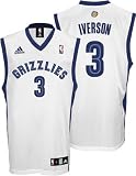 Allen Iverson Jersey: adidas White Replica #3 Memphis Grizzlies Jersey - X-Large