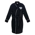 Superman Logo Black & Silver Cotton peignoir de bain