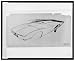 Historic Print (L): [Design drawing for Avanti automobile, rear view from passenger's side]