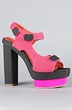 Jeffrey Campbell The Fonda Shoe in Black and Mesh - Shoes for Women