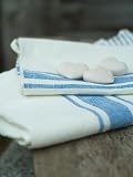 Serviette de Bain Toscane en lin Bleu