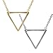 Spinningdaisy Handcrafted Brushed Metal Cut Out Small Triangle Necklace