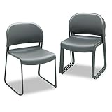 HON 403112T Gueststacker Chair, Charcoal with Black Finish Legs, 4 per Carton