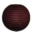 Party Paper Lantern-Round 12-Luau Supplies- Oriental/Chinese Lamps - Burgundy