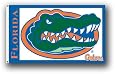 NCAA Florida Gators 3-by-5 Foot Flag Gator Head with White Background with Grommets