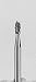 CARBIDE BUR GROBET MADE IN U.S.A. OVAL 1/8X7/32X1/8 STANDARD CUT