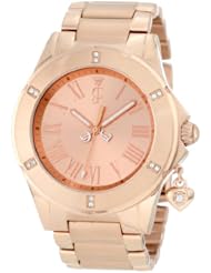 Juicy Couture Womens 1900895 Rich Girl Rose Gold Plated Bracelet Watch