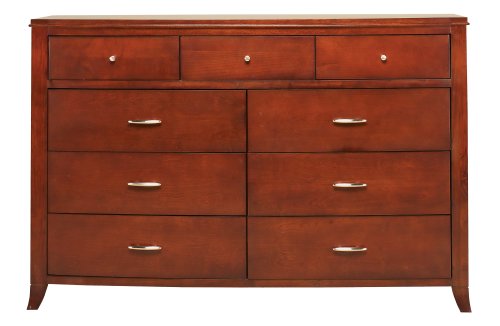Modus Furniture Brighton Nine Drawer Dresser, Cinnamon