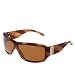 ANGEL Khaki-Brown Stripes ENTICE Sunglasses with Brown Polarized Lenses