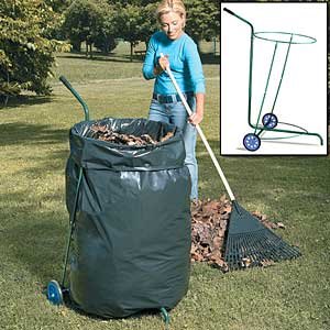 Rolling Leaf Bag Holder