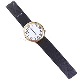Click here to buy Dino Low Vision Unisex Watch With Fabric Stretch Band by MAGNIFYING AIDS.