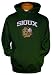 Apparel : North Dakota Fighting Sioux Collegiate Dark Green Jersey Hood