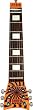 Shredneck Zakk Wylde Signature Practice Guitar Neck Orange and Black Buzz Saw
