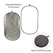 White & Silver Collapsible Photo light Reflector, REM01