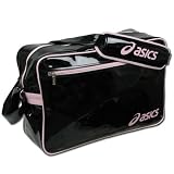 asics アシックス エナメルショルダーBAG 21L EBG211 9019 ブラック×ピンク
