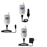Deluxe Kit for the Motorola V400 includes a USB cable with Car and Wall Charger - Gomadic Brand w/ TipExchange Technology