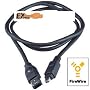Ex-ProFirewire iLink DV IEE1394 Cable Lead 3m [4-6 Pin] for Various Camcorders - Canon, Panasonic, Sharp, Samsung, Sony, JVC