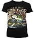Southern Heritage Fly Fishing Juniors T-shirt, Confederate Flag Largemouth Bass Design Juniors Shirt