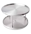 Ideas In Motion SSLS-12/2293 2-Tier Revolving Lazy Susan Trays, Stainless Steel