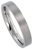 Titanium 4 mm  Comfort Fit Plain Flat Wedding Band / Thumb Ring