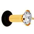 10 Gauge CZ Gold Electro Titanium Tunnel Plug