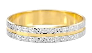 Alliance - Mixte - Or (9 carats) de Bicolore 0.85 Gr - T 56.5