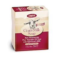 Canus Goat's Milk Rich Moisturizing Pure Vegetable Oil Soap, 3-Count Boxes