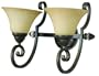 Yosemite Home Decor F053B02LTS Mariposa 16.75-Inch 2-Light Bathroom Vanity, Tuscan Sand