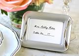 Brushed Metal Photo Frame and Placeholder (Set of 6) - Baby Shower Gifts & Wedding Favors