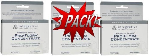 Integrative Therapeutics - Pro-Flora Concentrate with Probiotic Pearls Technology (90 Capsules) 3 Pack (PR123)