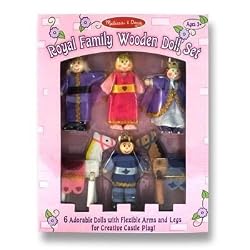 Melissa & Doug Royal Family Wooden Doll Set