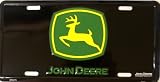 John Deere Logo on Black License Plate