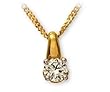 Ariel 18ct Gold 0.25ct H-SI1 Certified Diamond Solitaire Pendant with 46cm Chain