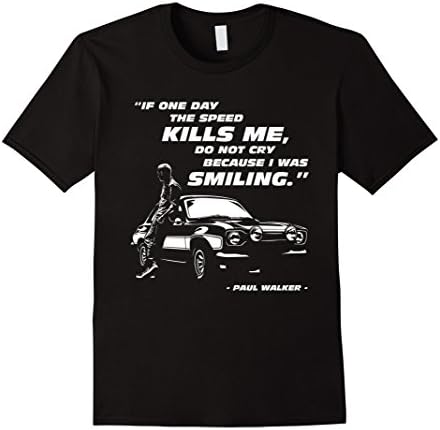 Men's If One Day The Speed Kills Me Don't Cry Because I Was... Medium Black