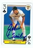 John Smiley Autographed/Hand Signed Baseball Card (Pittsburgh Pirates) 1991 US Playing Cards 3 Clubs