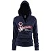 NCAA Mississippi Rebels Ladies Navy Blue Rugby Distressed Deep V-neck Hoody Sweatshirt