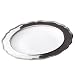Zodax Eclectic Allure Chippendale Nickel and Ceramic Serving Platter, Large