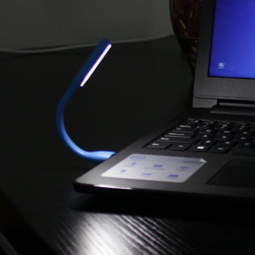 Xinci Mini USB LED Light Adjust Angle Portable Flexible Energy Saving Night Book Reading Lamp Outdoor Gifts for Powerbank PC Laptop Notebook Computer Keyboard (Blue)