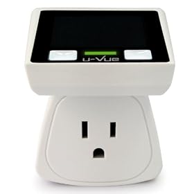 U-Vue SS1 US Single Socket Electricity Money Monitor, White